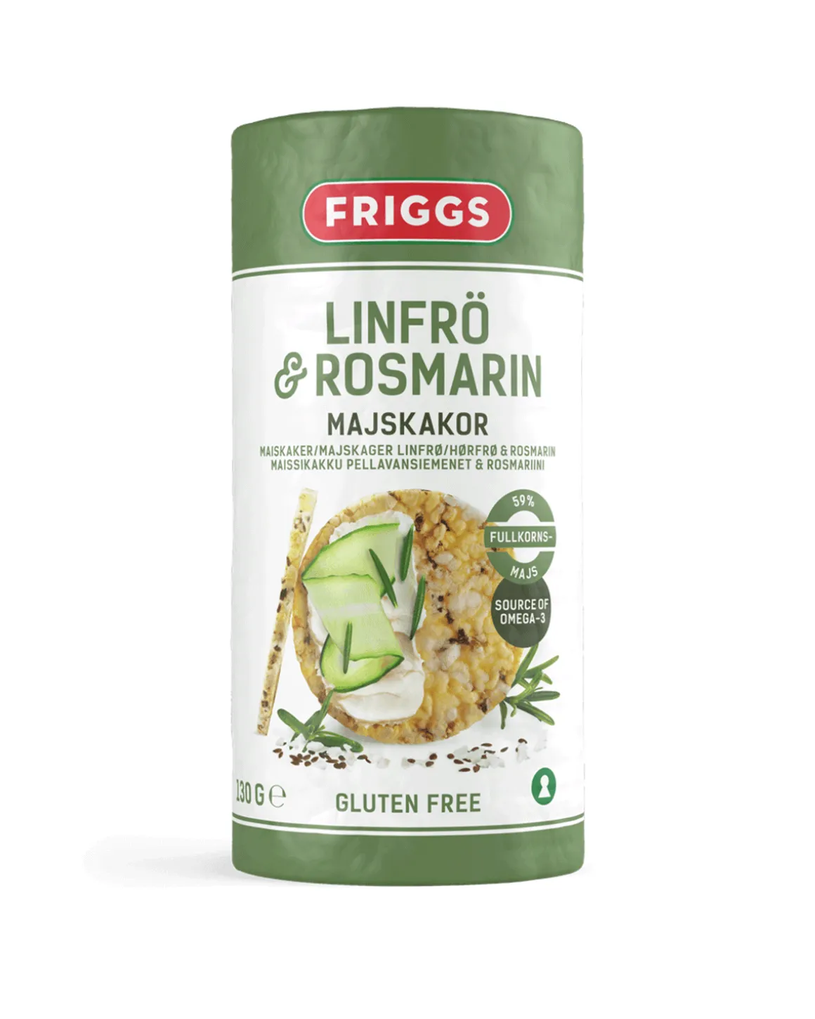 Maiskaker LinfrøRosmari130g (3-pack)