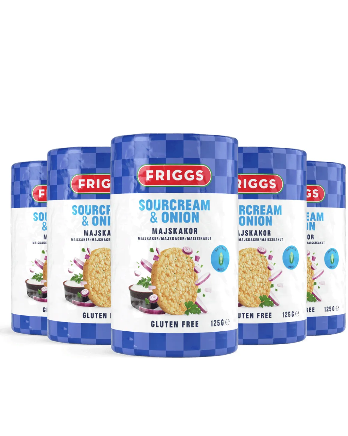 Maiskake Sourcr&Onion 125 gram (5-pack)