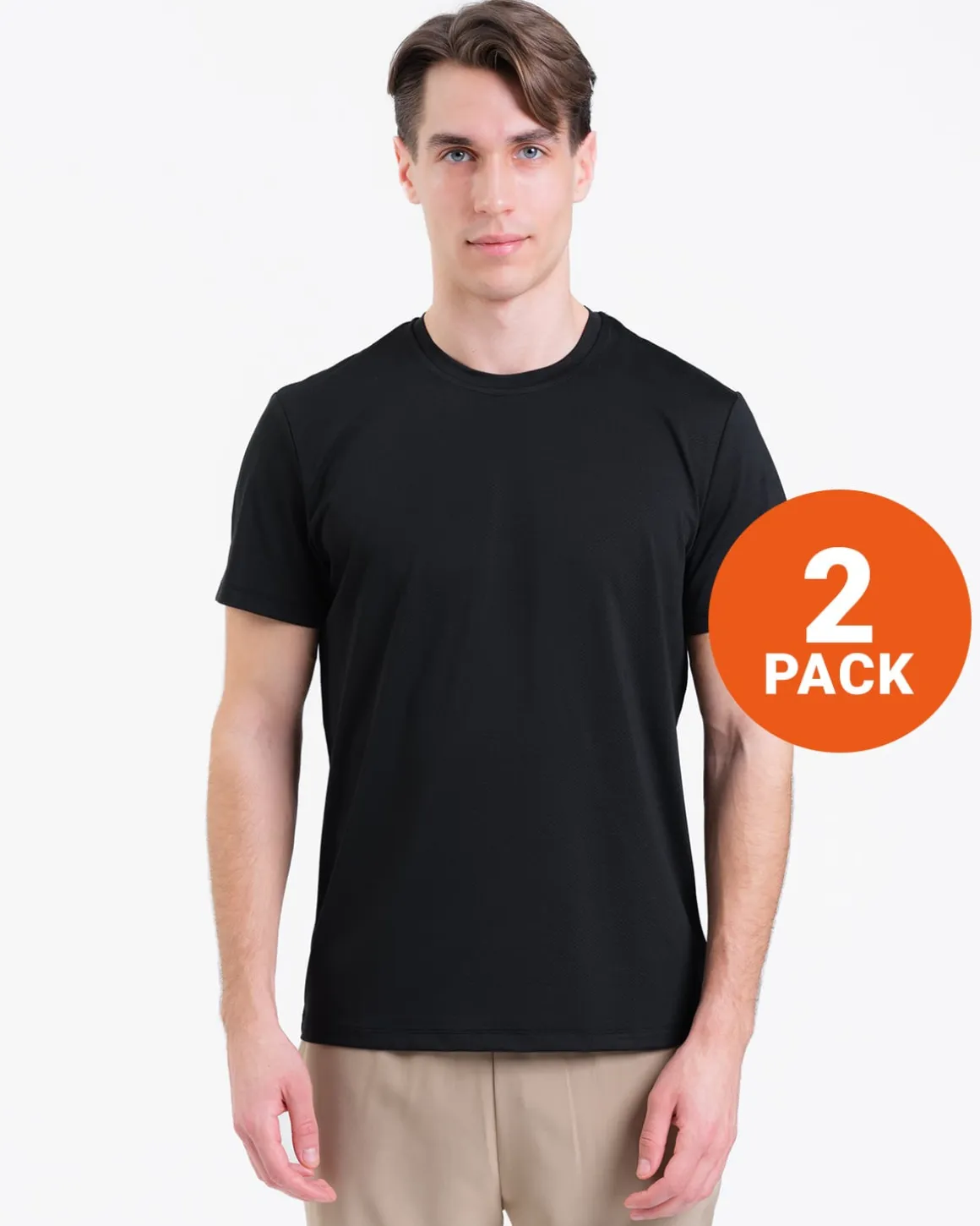 Mesh Tee M Black 2-PACK