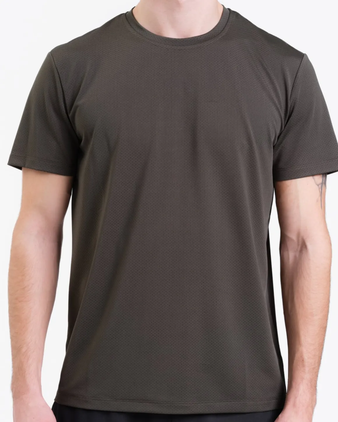Mesh Tee M Green Dusty