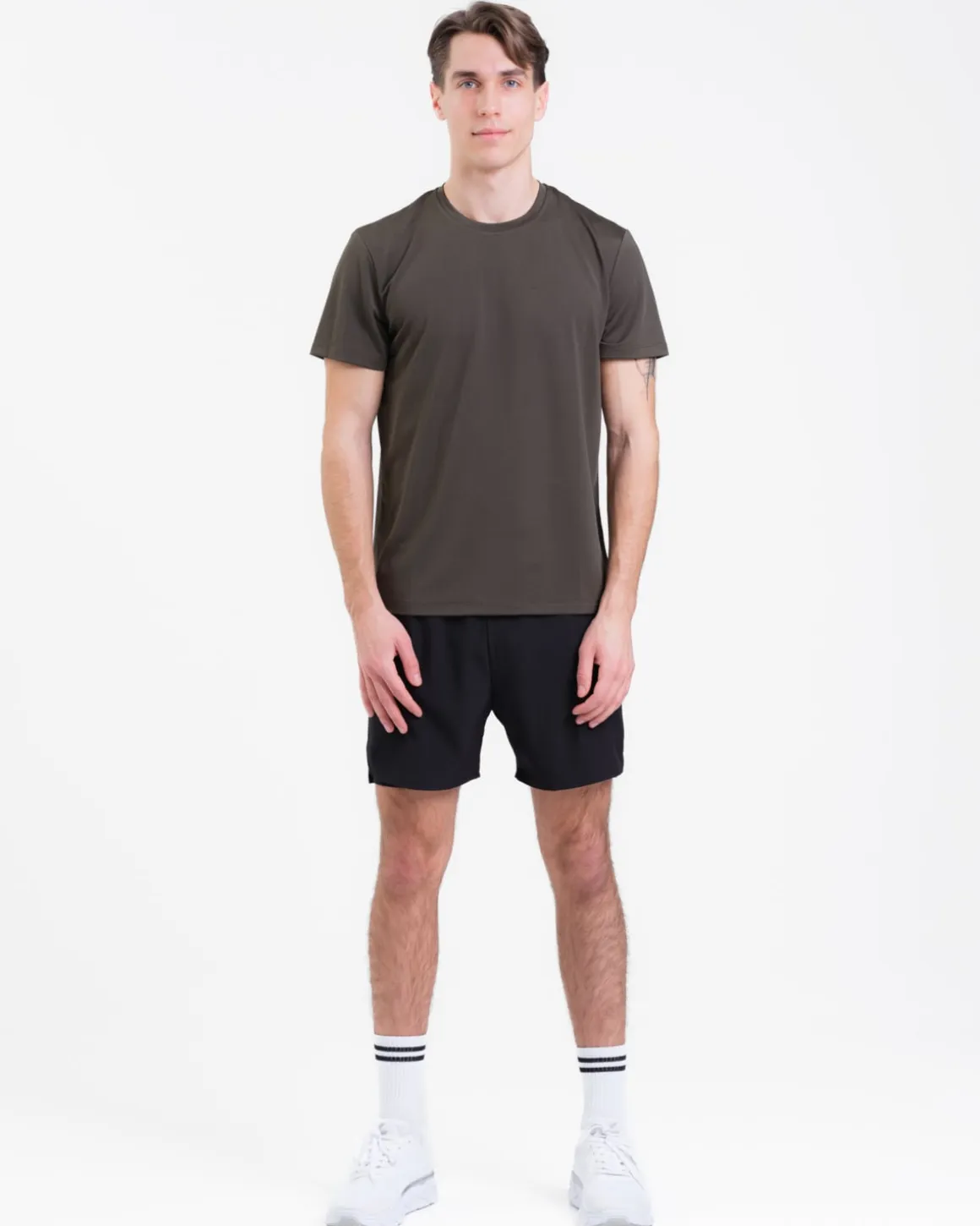 Mesh Tee M Green Dusty