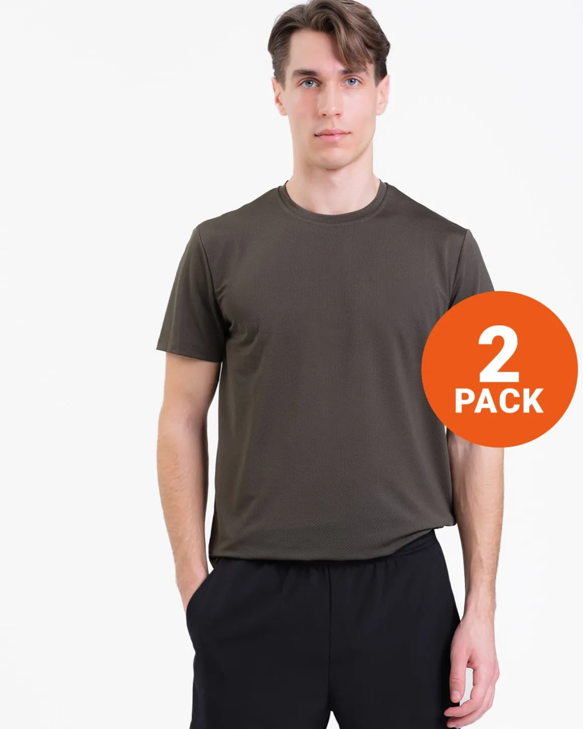 Mesh Tee M Green 2-PACK