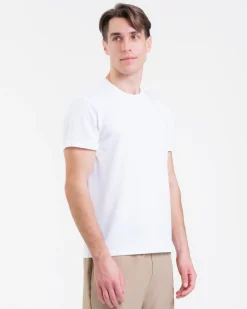 Mesh Tee M White + Hybrid 2-1 Shorts Beige SET