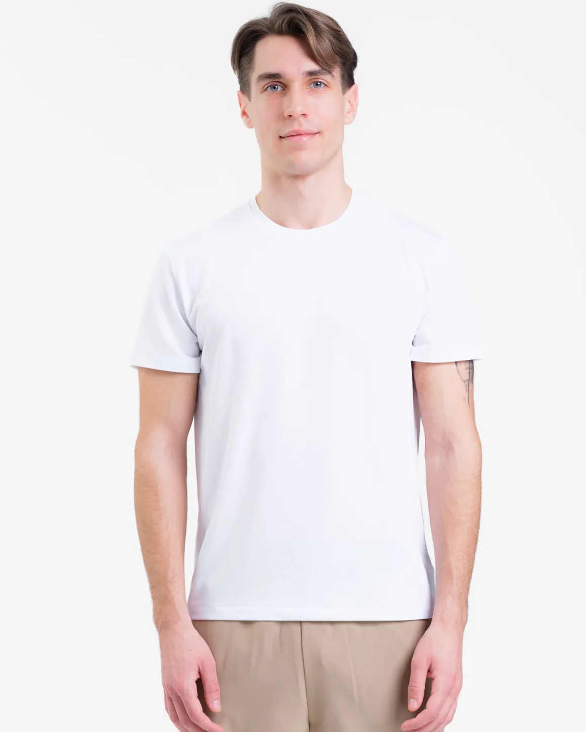 Mesh Tee M White 2-PACK