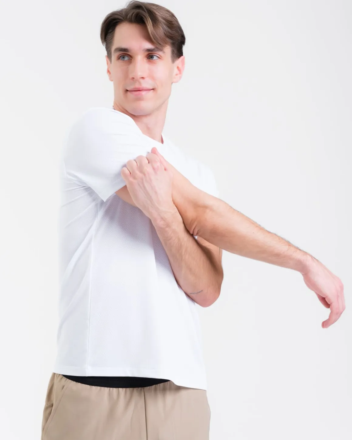Mesh Tee M White 2-PACK