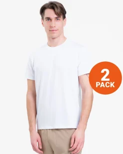 Mesh Tee M White 2-PACK