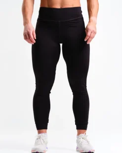 Mid Rise Tights W Black