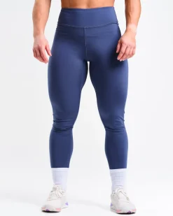 Mid Rise Tights W Stone Blue