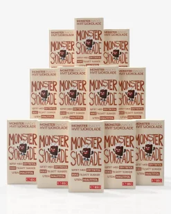 Monster Lavkarbo Belgisk Hvit Sjokolade 12x85g
