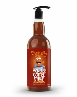 Monster Zero Coffee Syrup Salted Caramel 1000ml + Pump Dispenser