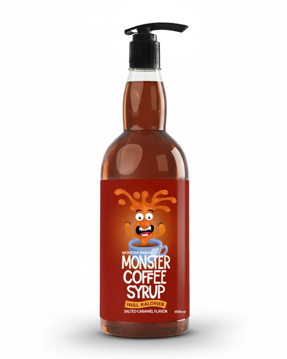 Monster Zero Coffee Syrup Salted Caramel 1000ml + Pump Dispenser