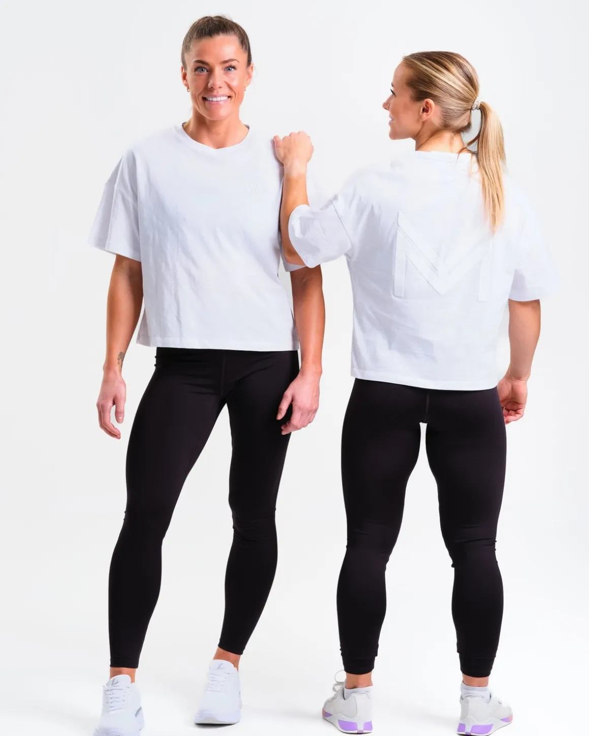 mywhy Loose Fit Crop Tee W White+Black