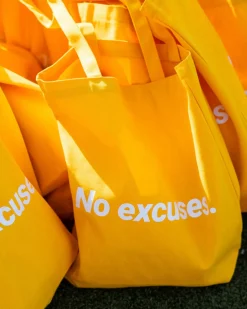 No Excuses Tote Orange – One Size