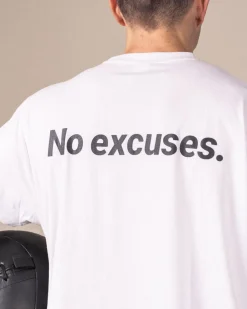 No Excuses T-shirt Unisex White + Black 2-PACK