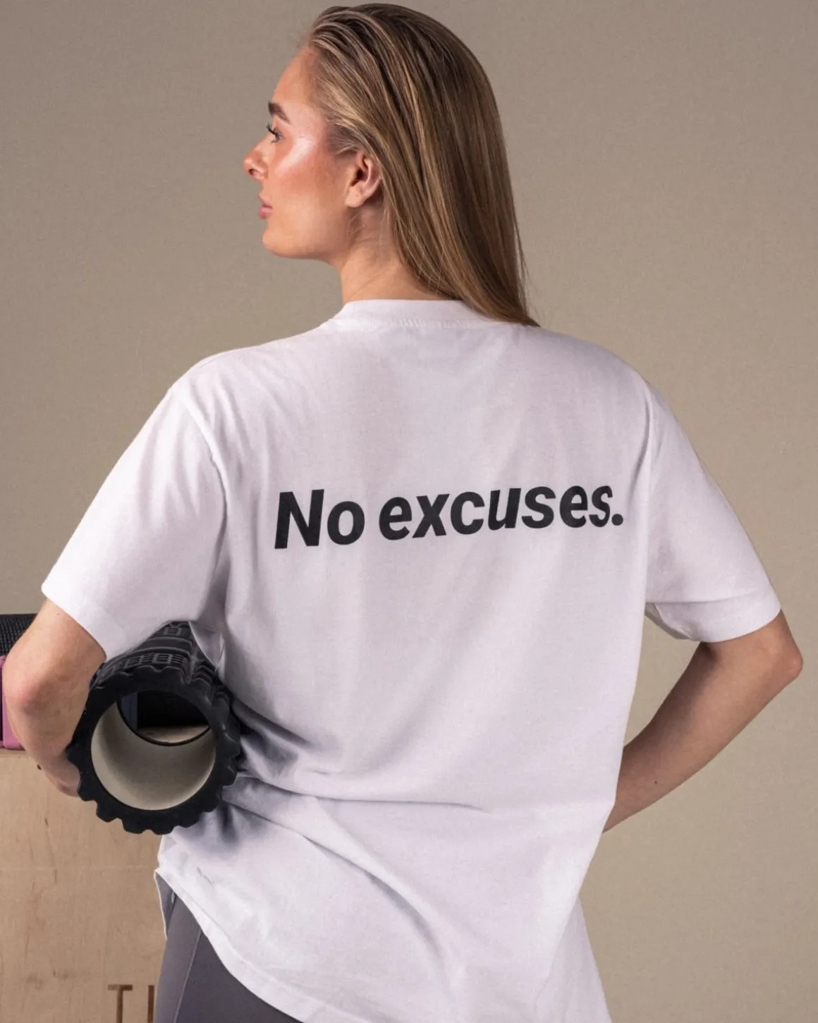 No Excuses T-shirt Unisex White + Black 2-PACK