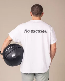 No Excuses T-shirt Unisex White + Black 2-PACK