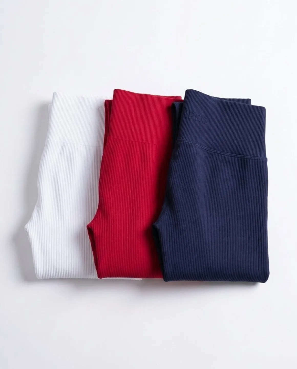 Norgepakke! Perfect Rib Tights White/Red/Blue 3-PACK