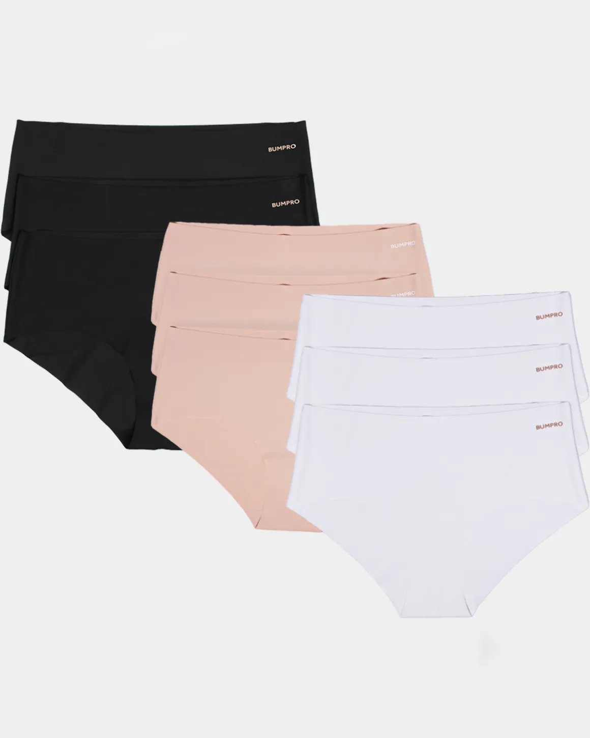 No Show Hipster Black/White/Sand 9-PACK