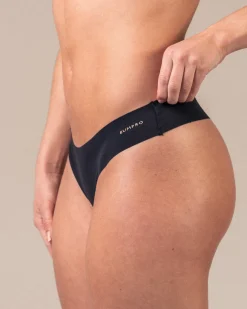 No Show Thong Black 9-PACK