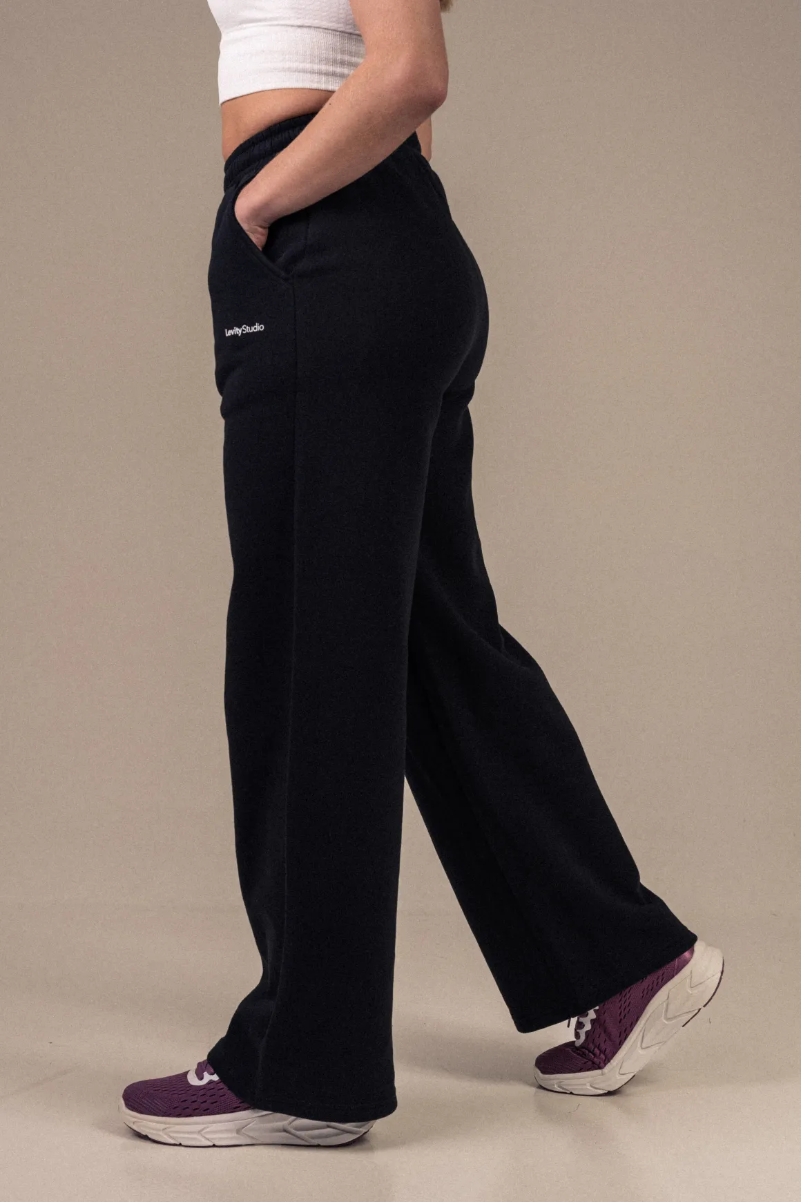 Off Duty Hoodie + Straight Sweatpants Black/Black SET