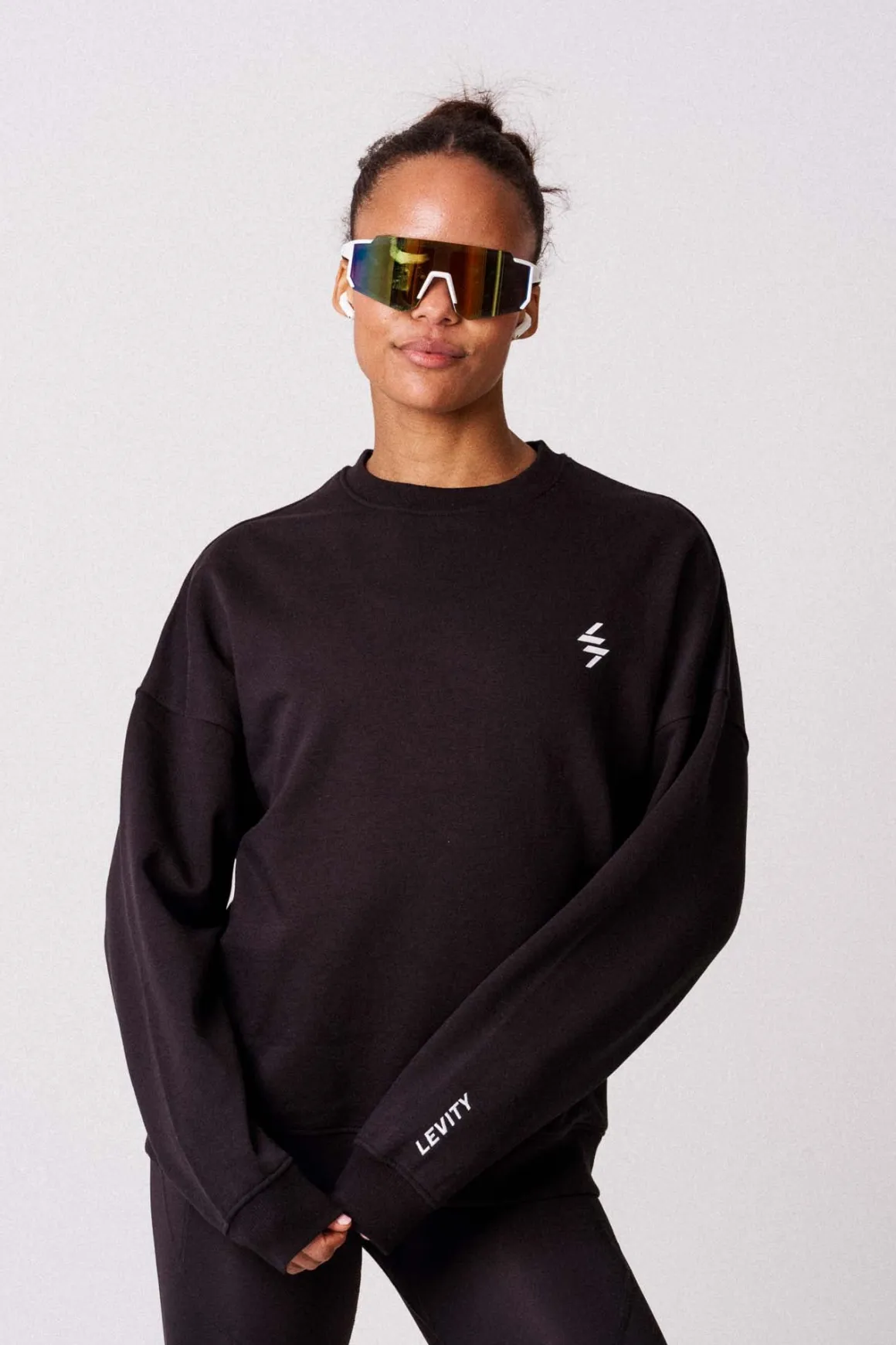 Off Duty Oversize Crewneck Black
