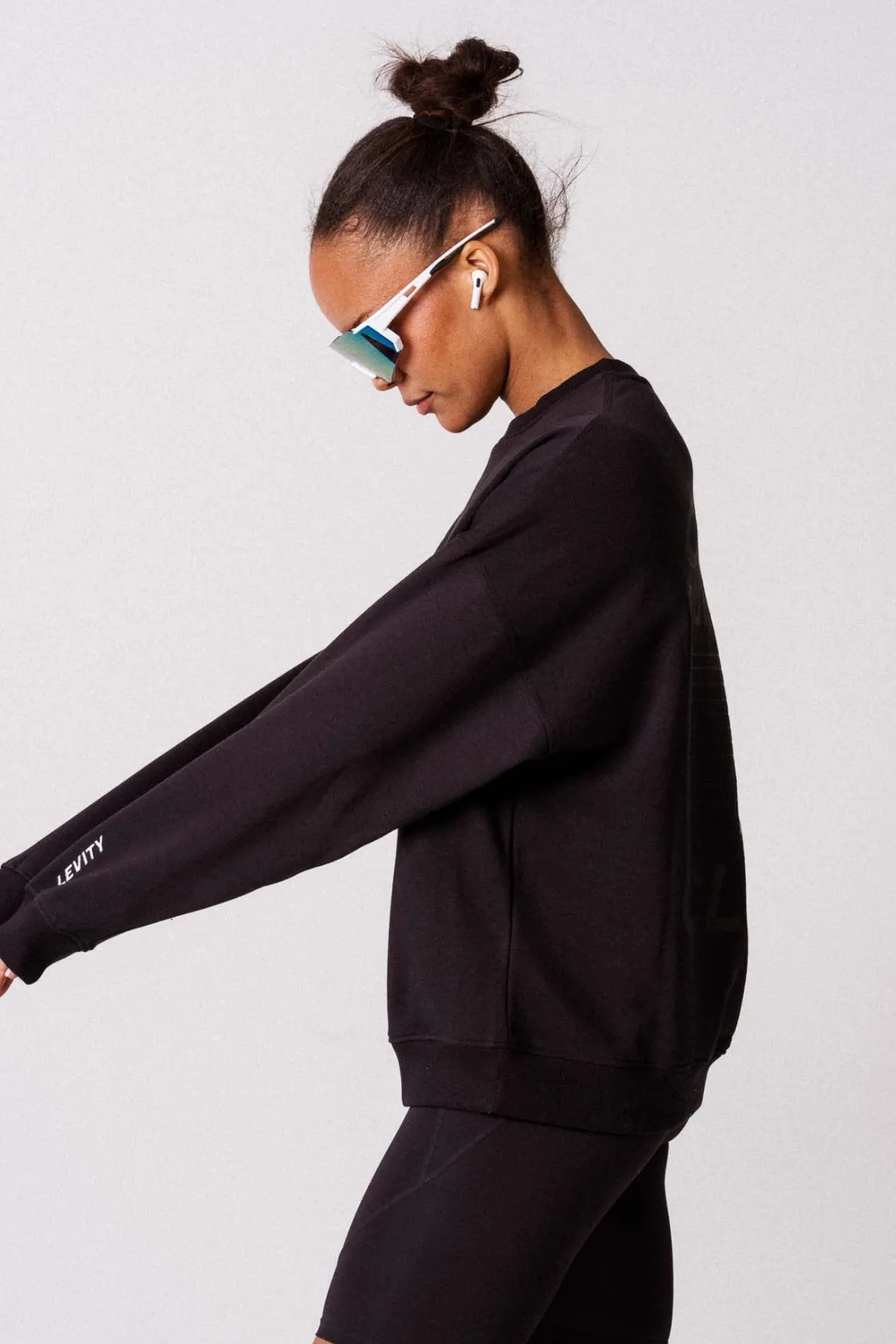 Off Duty Oversize Crewneck Black