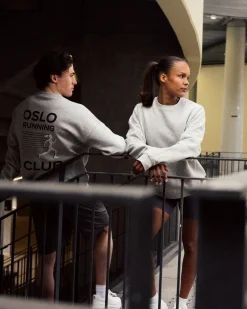 Off Duty Oversize Crewneck Grey Marl