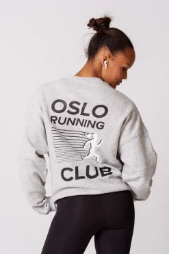 Off Duty Oversize Crewneck Grey Marl