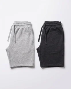 Off Duty Sweat Shorts M Light Grey+Dark Grey 2-PACK