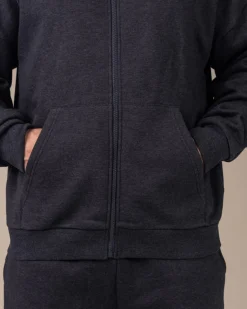 Off Duty Zip Hoodie M Dark Grey Marl