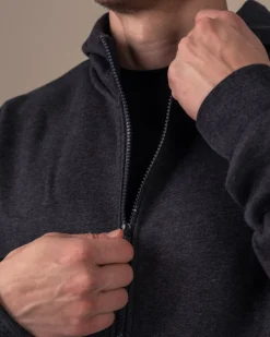 Off Duty Zip Hoodie M Dark Grey Marl