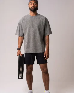 Oversized Cotton T-Shirt M Green Washed