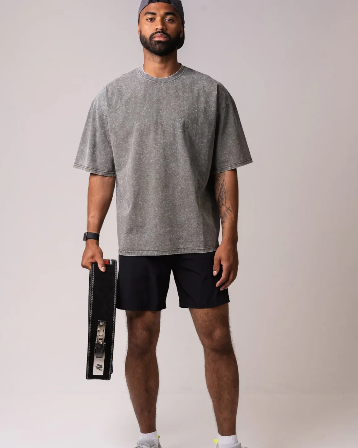 Oversized Cotton T-Shirt M Green Washed