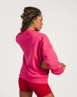 Oversized Crewneck + Beam Logo Shorts 5″ Pink/Red SET