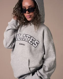 Oversized Hoodie Grey Marl/Pilates