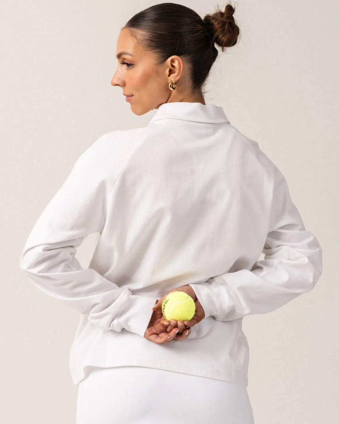 Oversized Pique LS White/70s
