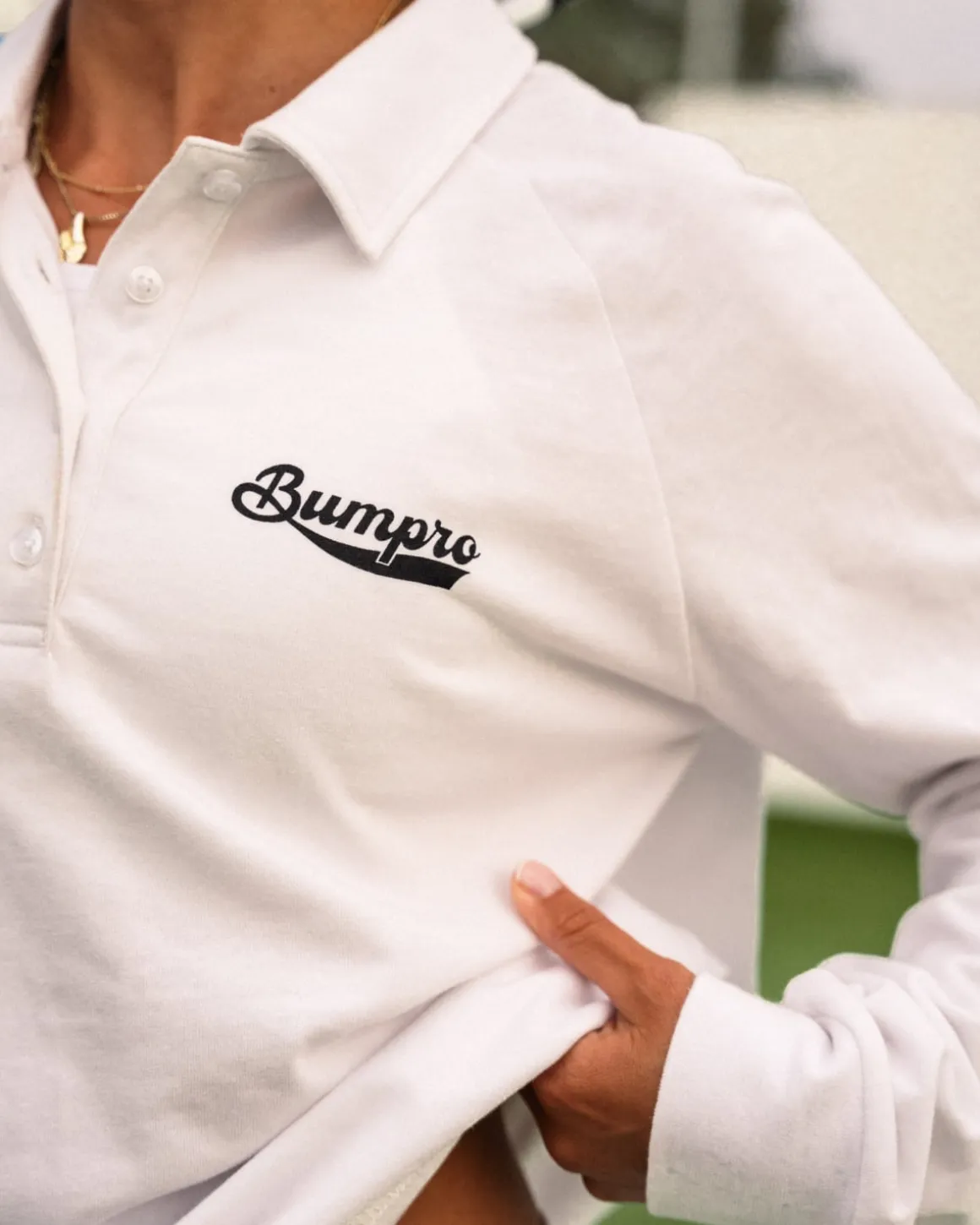 Oversized Pique LS White/70s