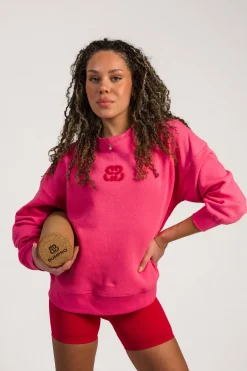 Oversized T-shirt + Beam Logo Shorts 5″ Pink/Red SET