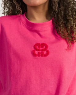 Oversized T-shirt + Beam Logo Shorts 5″ Pink/Red SET