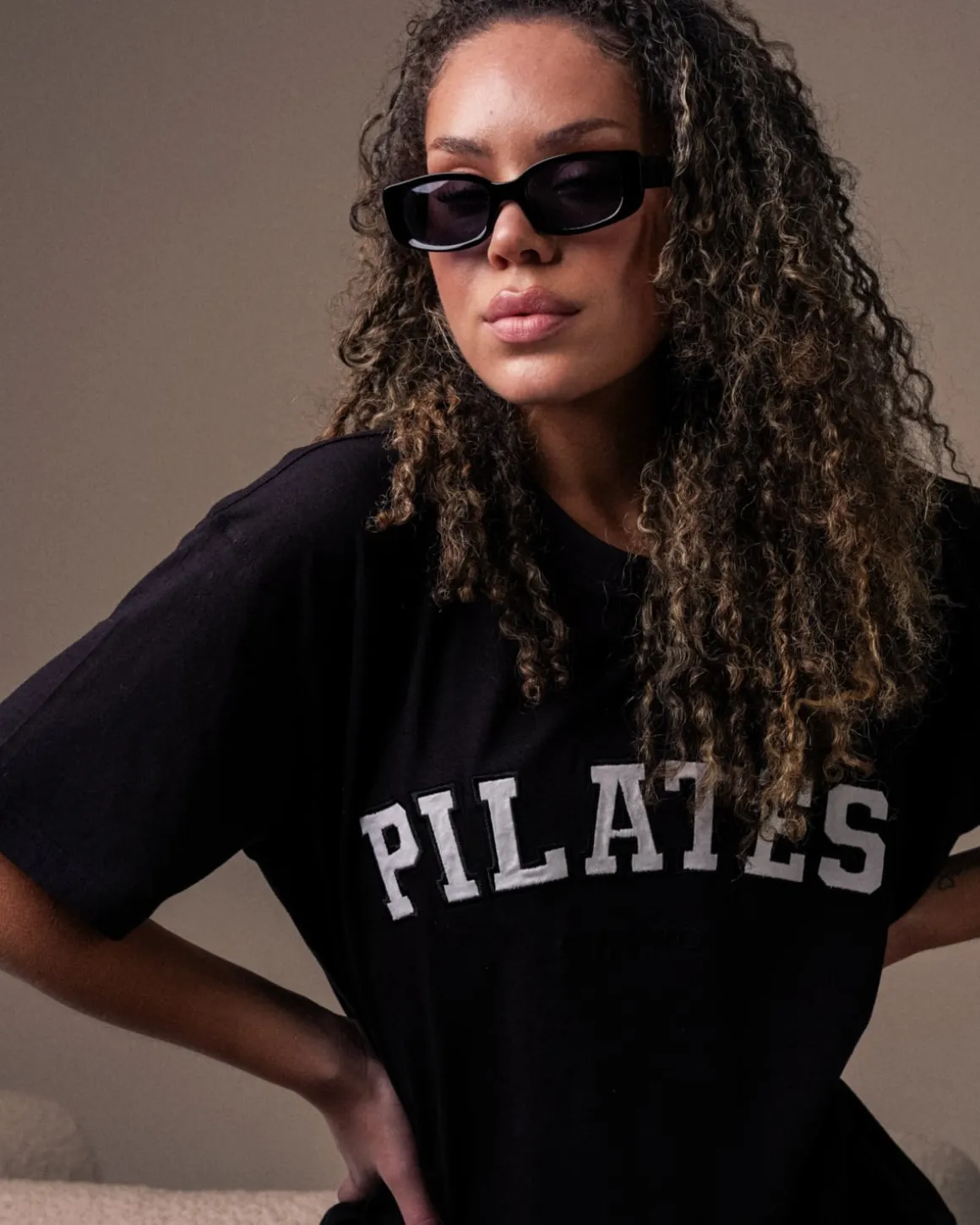 Oversized T-shirt Black/Pilates