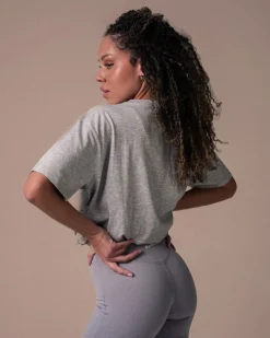 Oversized T-shirt Grey Marl/Pilates