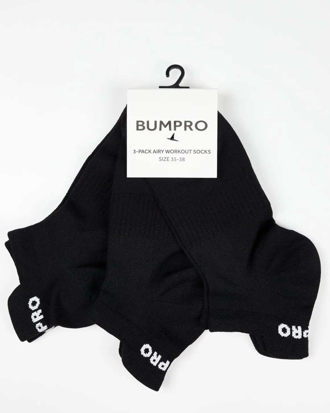 3-pack Airy Workout Socks Black