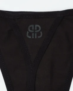 2-pack Cotton G-String Black