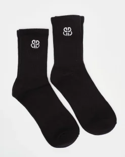 2-pack Crew Sock Black BP