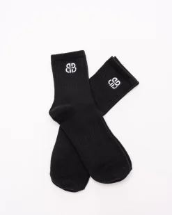 2-pack Crew Socks Black Monogram