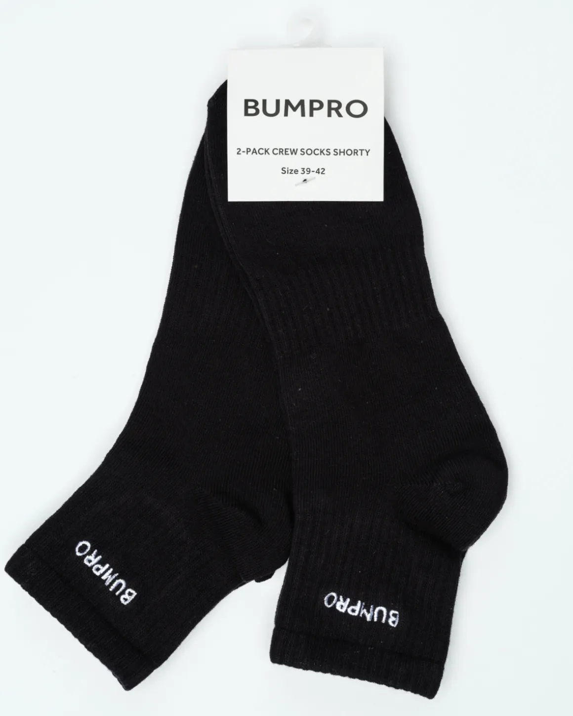 2-pack Crew Socks Shorty Black Logo