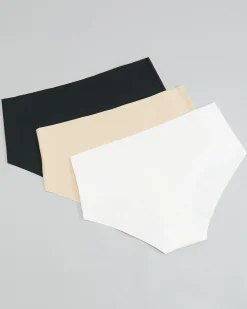 3-pack Invisible Hipster Black/White/Sand