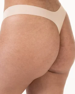 3-pack Invisible Thong Black/White/Sand