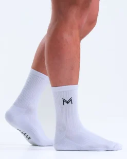 10-PACK mywhy Crew Socks White Unisex