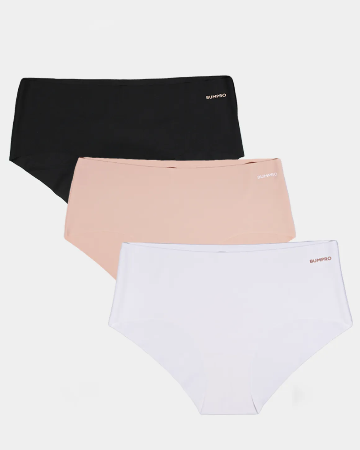 3-pack No Show Hipster Black/White/Sand